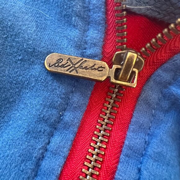 Vintage Chicago Cubs Zip Up Sweatshirt Jacket MLB Licensed Size Medium Red BLue - Picture 7 of 9